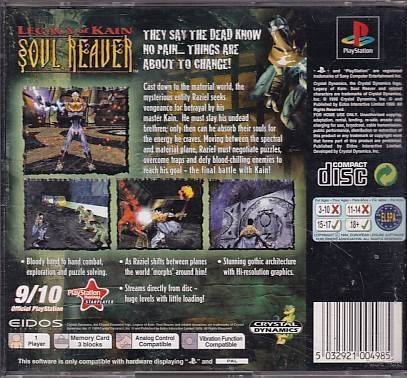 Legacy of Kain Soul Reaver - PS1 (B Grade) (Genbrug)
